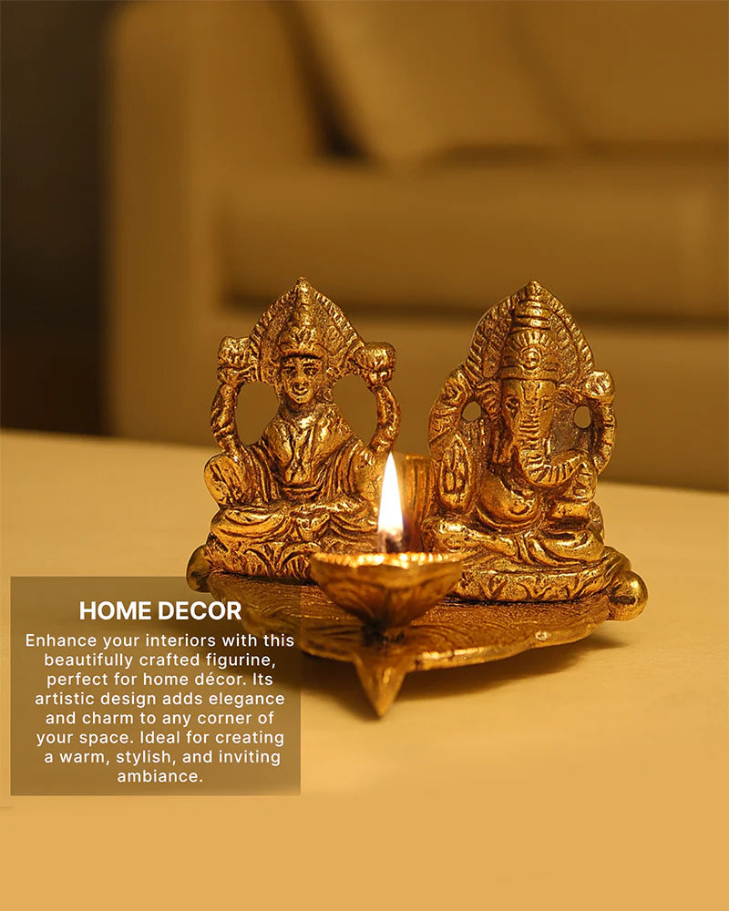 Laxmi Ganesh Figurine for Home Decor, Decorative God Idol for Pooja
