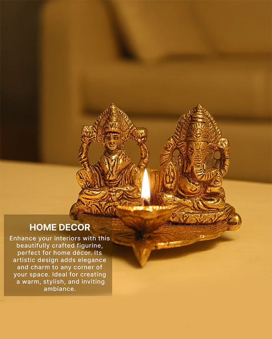 Laxmi Ganesh Figurine for Home Decor, Decorative God Idol for Pooja