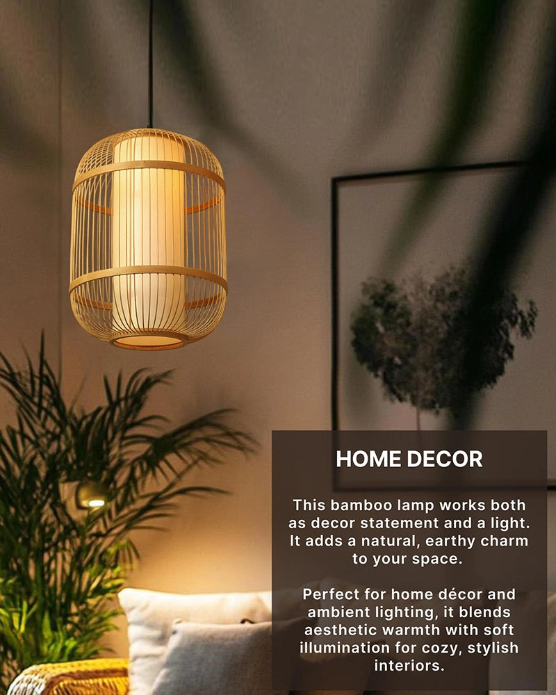 Decorative Bamboo Ceiling Light for Dining Room and Lounge