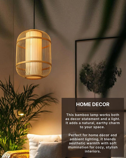 Decorative Bamboo Ceiling Light for Dining Room and Lounge