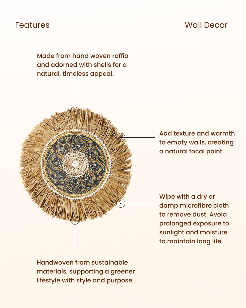 Minimalist Raffia Wall Feature for Calm Interior Aesthetics
