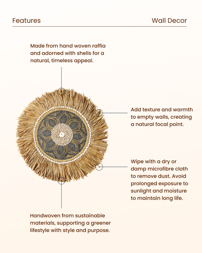 Minimalist Raffia Wall Feature for Calm Interior Aesthetics