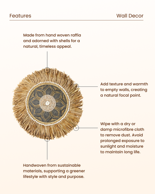 Minimalist Raffia Wall Feature for Calm Interior Aesthetics