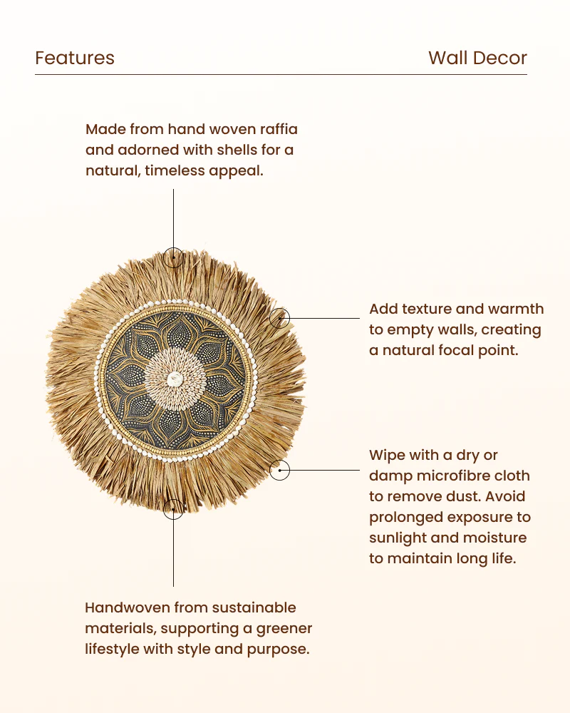 Minimalist Raffia Wall Feature for Calm Interior Aesthetics