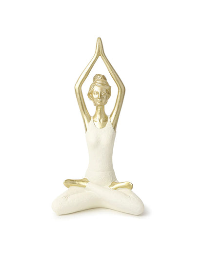 Polypropylene Yoga Women Figurine for Living Room Display and Gift