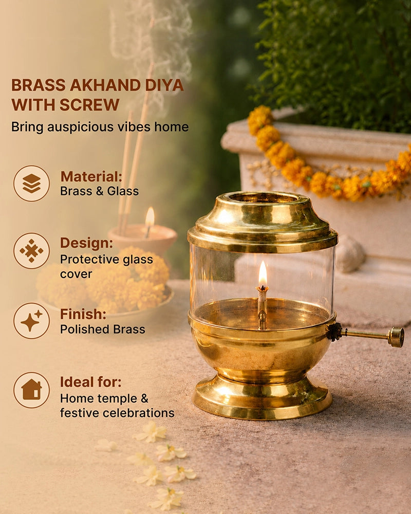 Traditional Akhand Diya for Pooja Room and Mandir Use 250ml