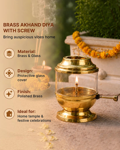 Traditional Akhand Diya for Pooja Room and Mandir Use 250ml