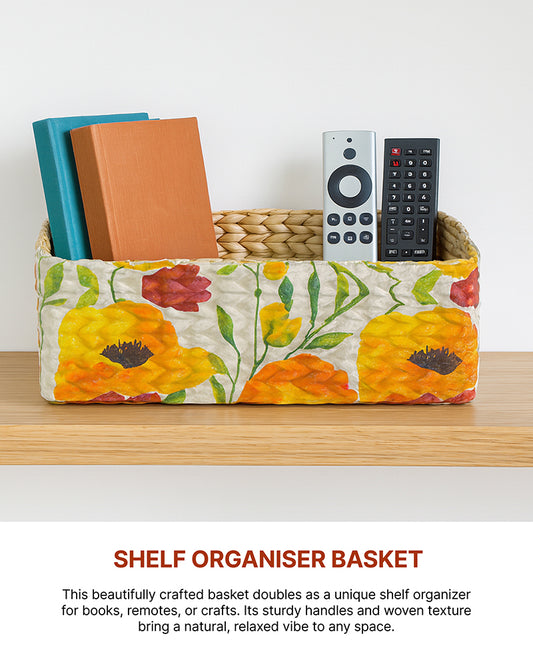 Study Table Organiser | Wardrobe Basket | Office Desk Organiser | Jute Table Basket