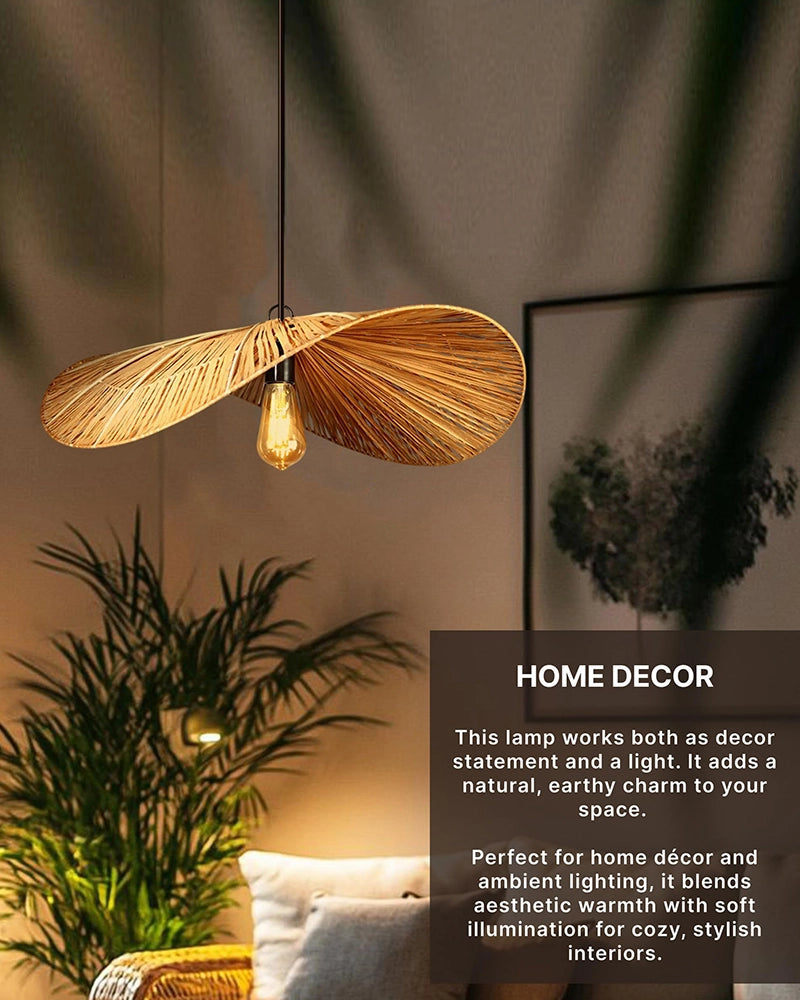 Handmade Raffia Pendant Lamp for Home and Balcony