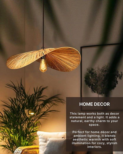 Handmade Raffia Pendant Lamp for Home and Balcony