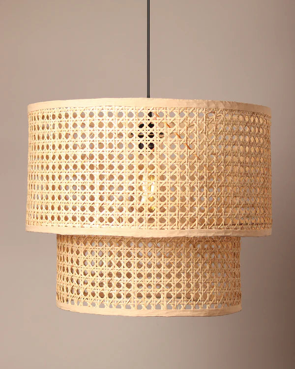 Natural Rattan Pendant Light for Living Room and Bedroom