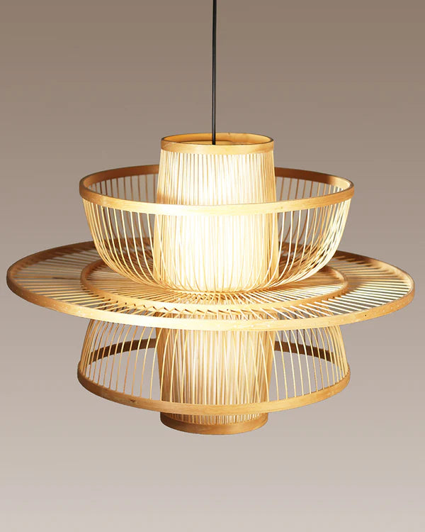 Minimalist Bamboo Ceiling Lamp for Hall and Living Area