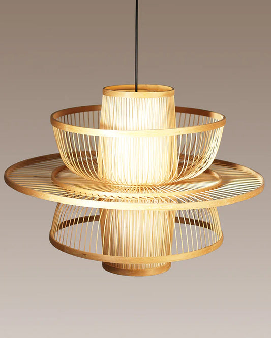 Minimalist Bamboo Ceiling Lamp for Hall and Living Area