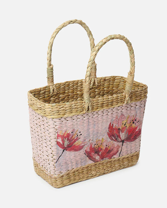 Handwoven Seagrass Shopping Tote Bag