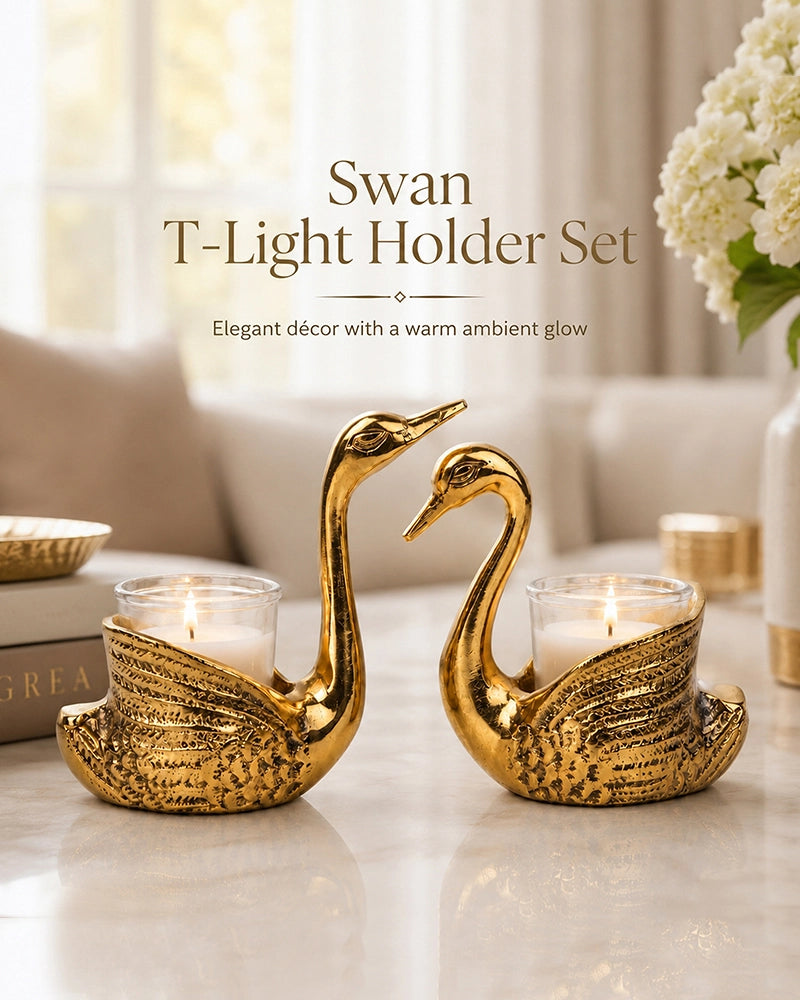 Premium Swan Candle light Holders for Living Room & Gifting