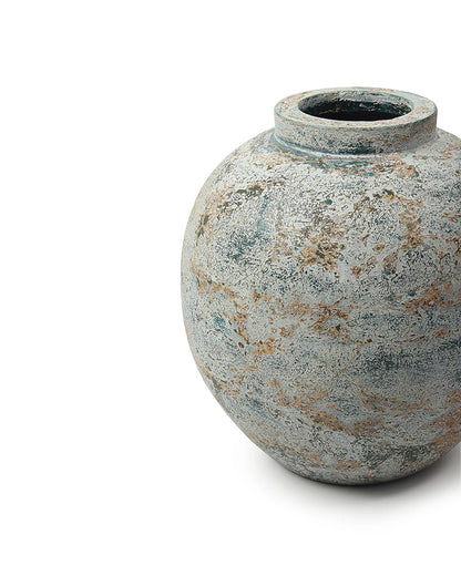 Terracotta Vase with Tribal Design for Eclectic Homes