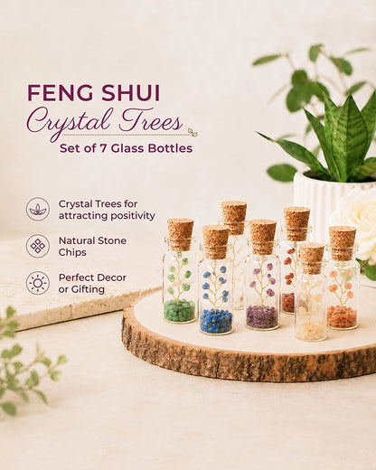 Crystal Tree Decor For Reiki and Meditation, Set of 7