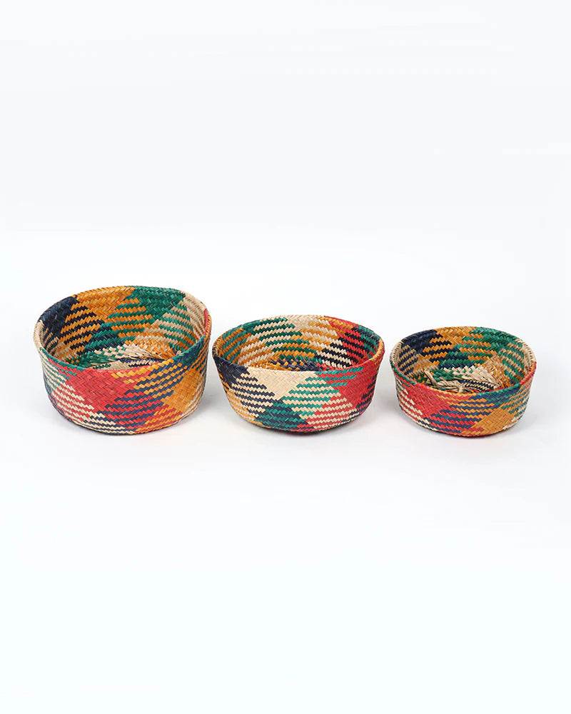 Set of 3 Belly Planter Basket for Indoor Greenery & Décor