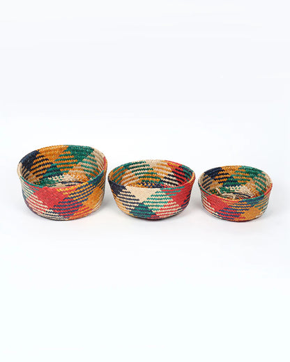 Set of 3 Belly Planter Basket for Indoor Greenery & Décor