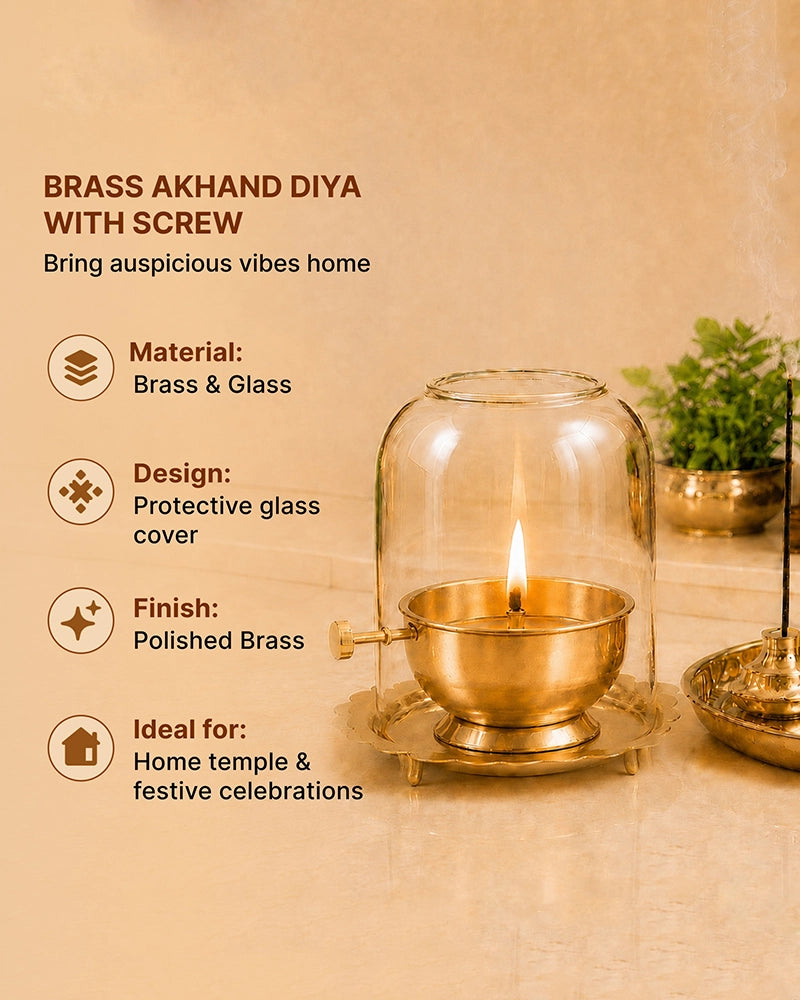 Traditional Akhand Diya for Pooja Room and Mandir Use