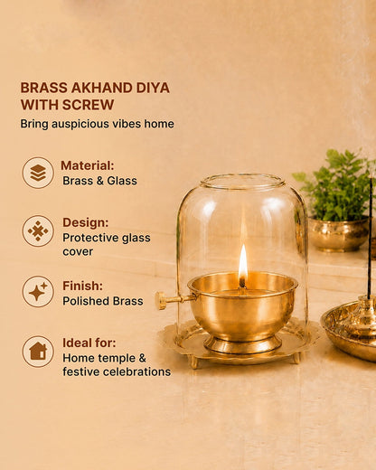 Traditional Akhand Diya for Pooja Room and Mandir Use