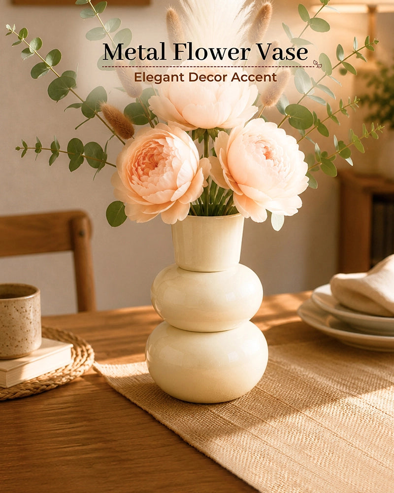 Elegant Metal Vase for Modern Minimalist and Luxury Home Interiors