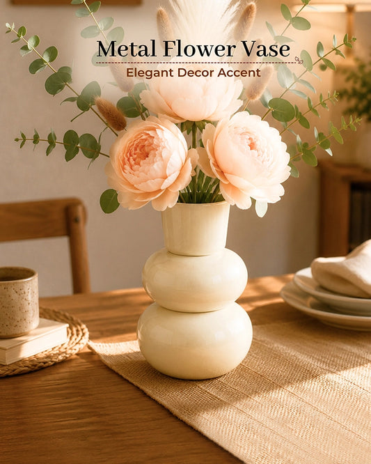 Elegant Metal Vase for Modern Minimalist and Luxury Home Interiors