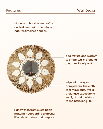 Textured Raffia Wall Hanging for Rustic Room Decor