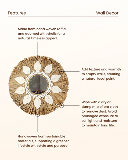Textured Raffia Wall Hanging for Rustic Room Decor