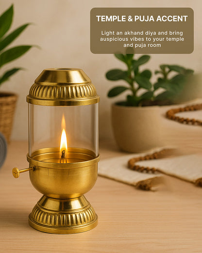 Premium Brass Akhand Diya for Pooja and Festive Worship