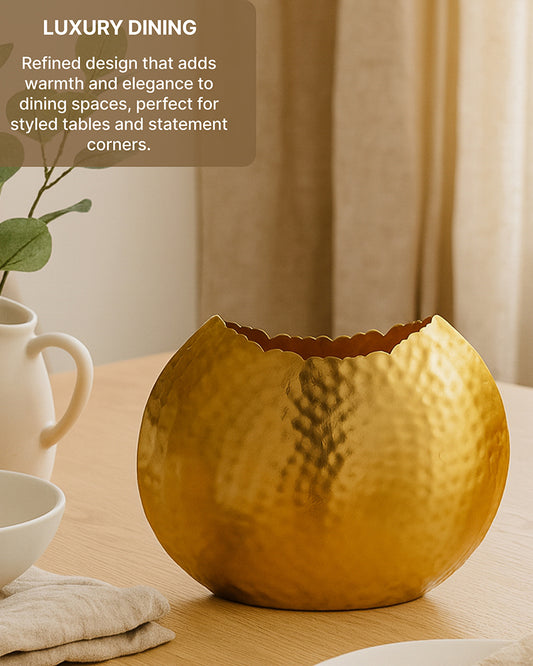 Metal Flower Vase for Fresh or Artificial Flowers and Home Decoration