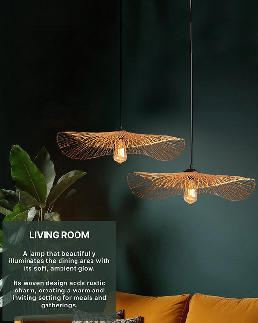 Handmade Bamboo Ceiling Lamp for Living Room Decoration