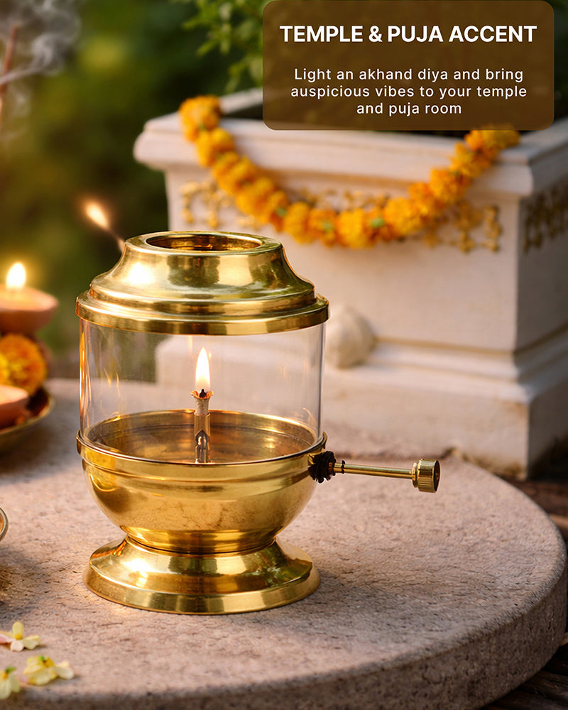 Traditional Akhand Diya for Pooja Room and Mandir Use 250ml