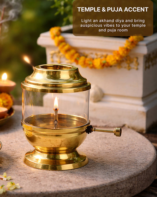 Traditional Akhand Diya for Pooja Room and Mandir Use 250ml