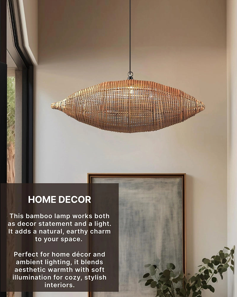 Elegant Rattan Hanging Lamp for Hall and Living Area