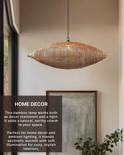 Elegant Rattan Hanging Lamp for Hall and Living Area