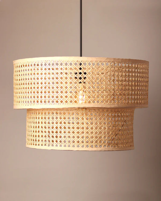 Natural Rattan Pendant Light for Living Room and Bedroom