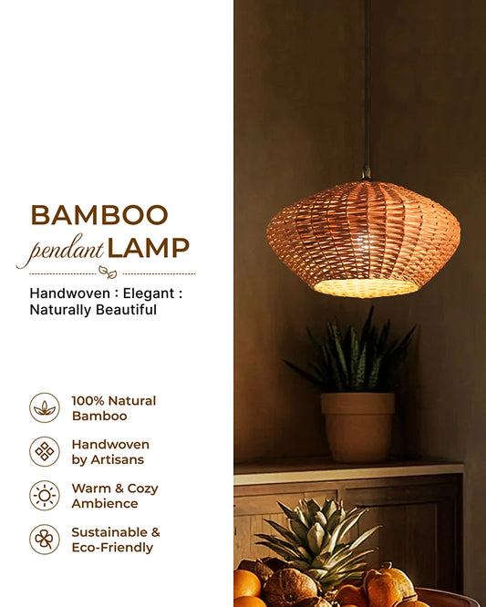 Handmade Wicker Ceiling Light for Home Decor and Lounge