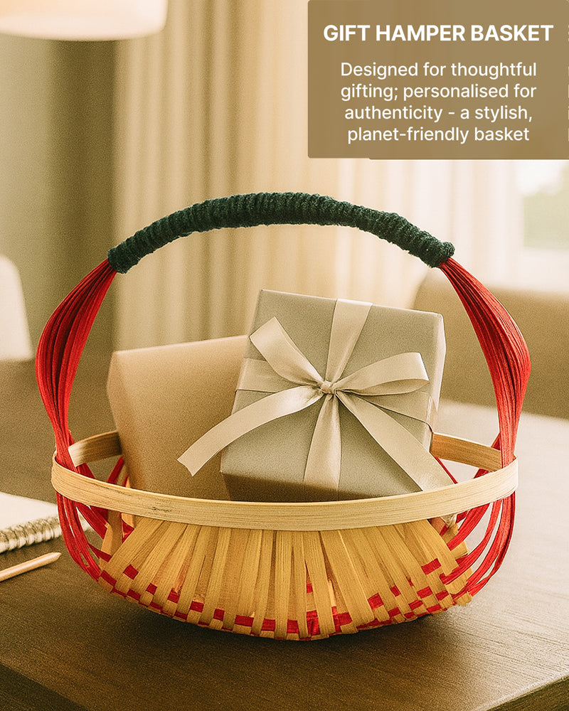 Bamboo Kitchen Fruit Basket for Vegetable Storage and Elegant Home Gifting