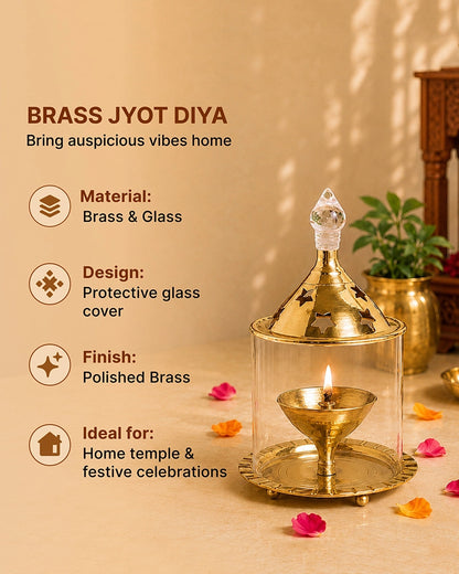 Long-Lasting Premium Akhand Diya for Pooja and Spiritual Decoration