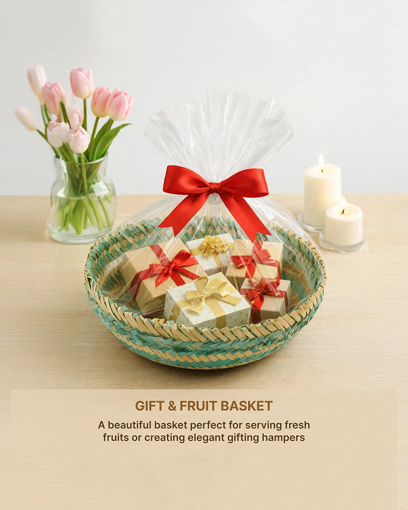 Lightweight Bamboo Storage Basket for Toys, Fruits, and Home Organization