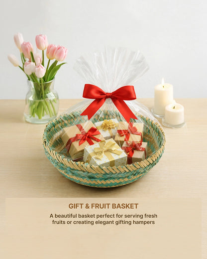 Lightweight Bamboo Storage Basket for Toys, Fruits, and Home Organization