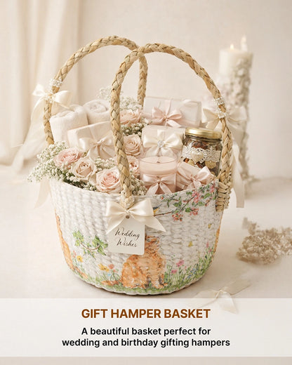 Multi-Purpose Seagrass Basket for Gift Hampers and Home Organization