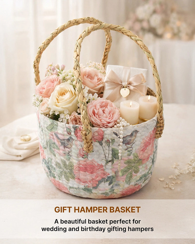 Seagrass Basket for Gift Hampers, Small Gift Bags, and Home Décor