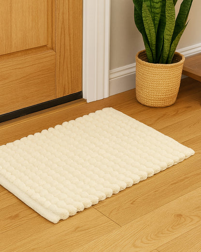 Cotton Bathroom Door Mat with Non Slip Backing and Soft Texture