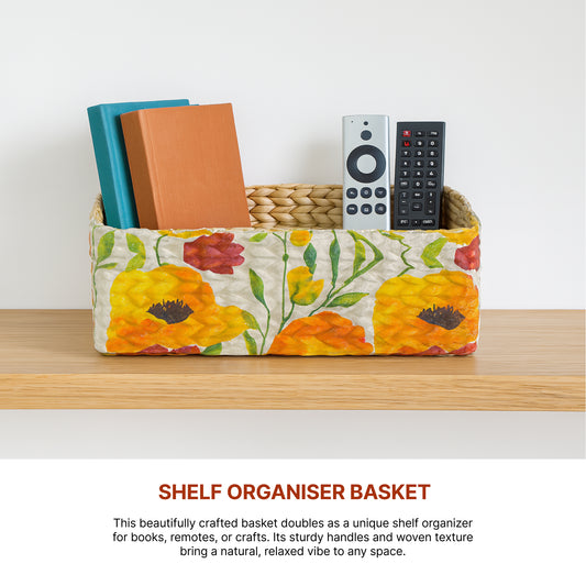 Study Table Organiser | Wardrobe Basket | Office Desk Organiser | Jute Table Basket