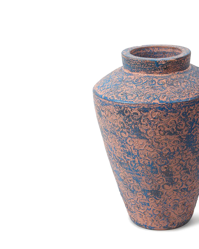 Rustic Terracotta Vase for Earthy Living Room Decor