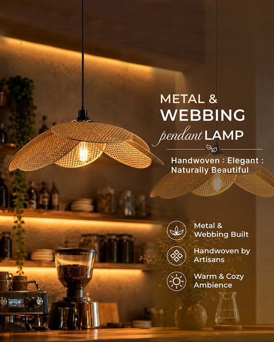 PVC Rattan Pendant Lampshade for Ceiling Lighting and Home Décor