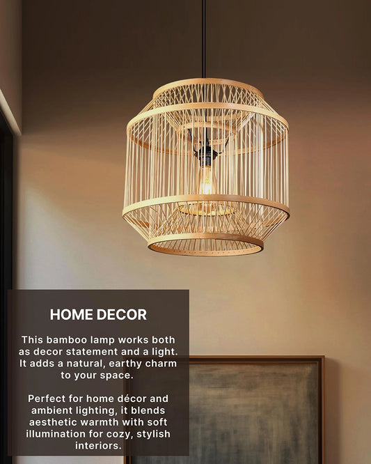 Decorative Bamboo Ceiling Lamp for Home Decor and Hall