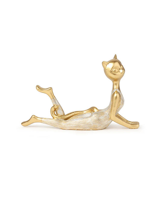 Polypropylene Yoga Cat Statue for Home Decoration and Gifting